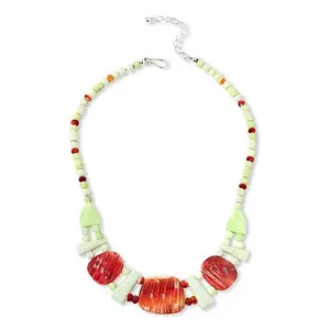 Mine Finds by Jay King Yellow Meadow Stone and Shell Station Necklace