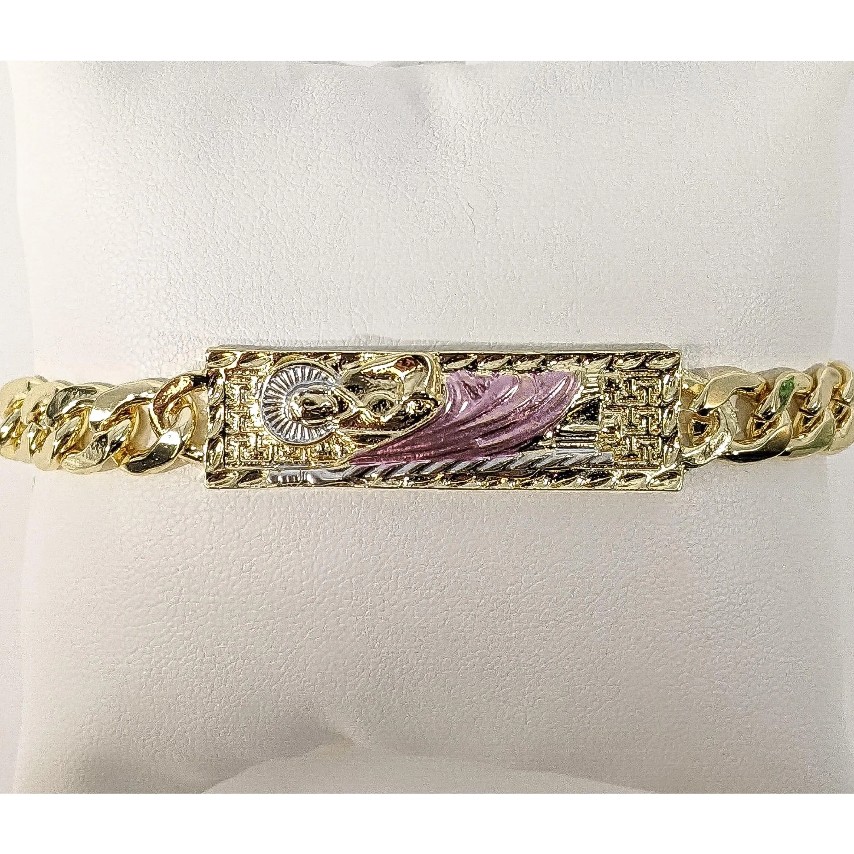Plated Tri-Color Saint Jude Bracelet