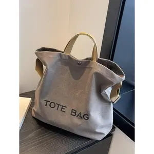 25 fall&winter Large Capacity Women's Handbag Fashion Letter Tote Bag Casual Simple Shoulder Crossbody Bag, Stylish Mommy Bag for Daily Use