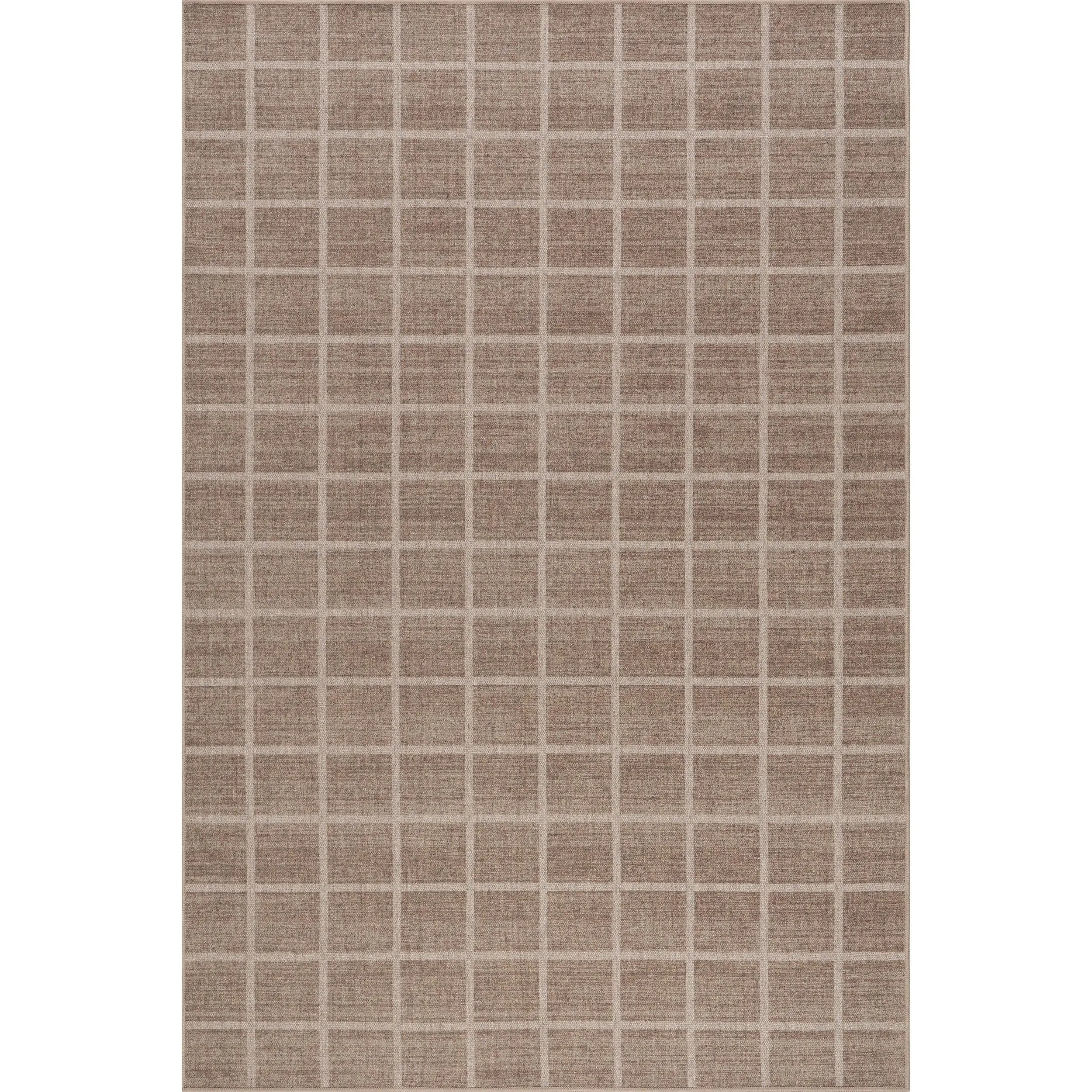 Daena Checkered Machine Washable Area Rug