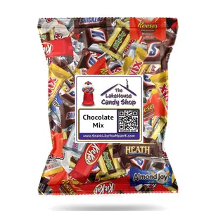 Assorted Chocolate Candy 2 Pound Variety Snickers, Kit Kat, Milky Way, Twix, MMs, Reese's, Hershey, Hundred Grand and More by The LakeHouse