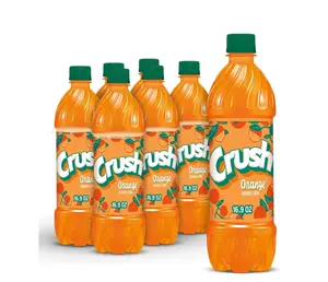 Crush Caffeine Free Orange Soda Pop, 16.9 fl oz, 6 Pack Bottles