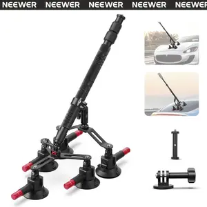 NEEWER CA075 2026 Upgrade 5-in-1 Suction Car Mount Kit, Windshield Suction Mount for GoPro, DJI Osmo   Action, Insta 360, for POV Driving, Filming & Content Creation,   Quick Release with Invisible Selfie Stick,summervibe