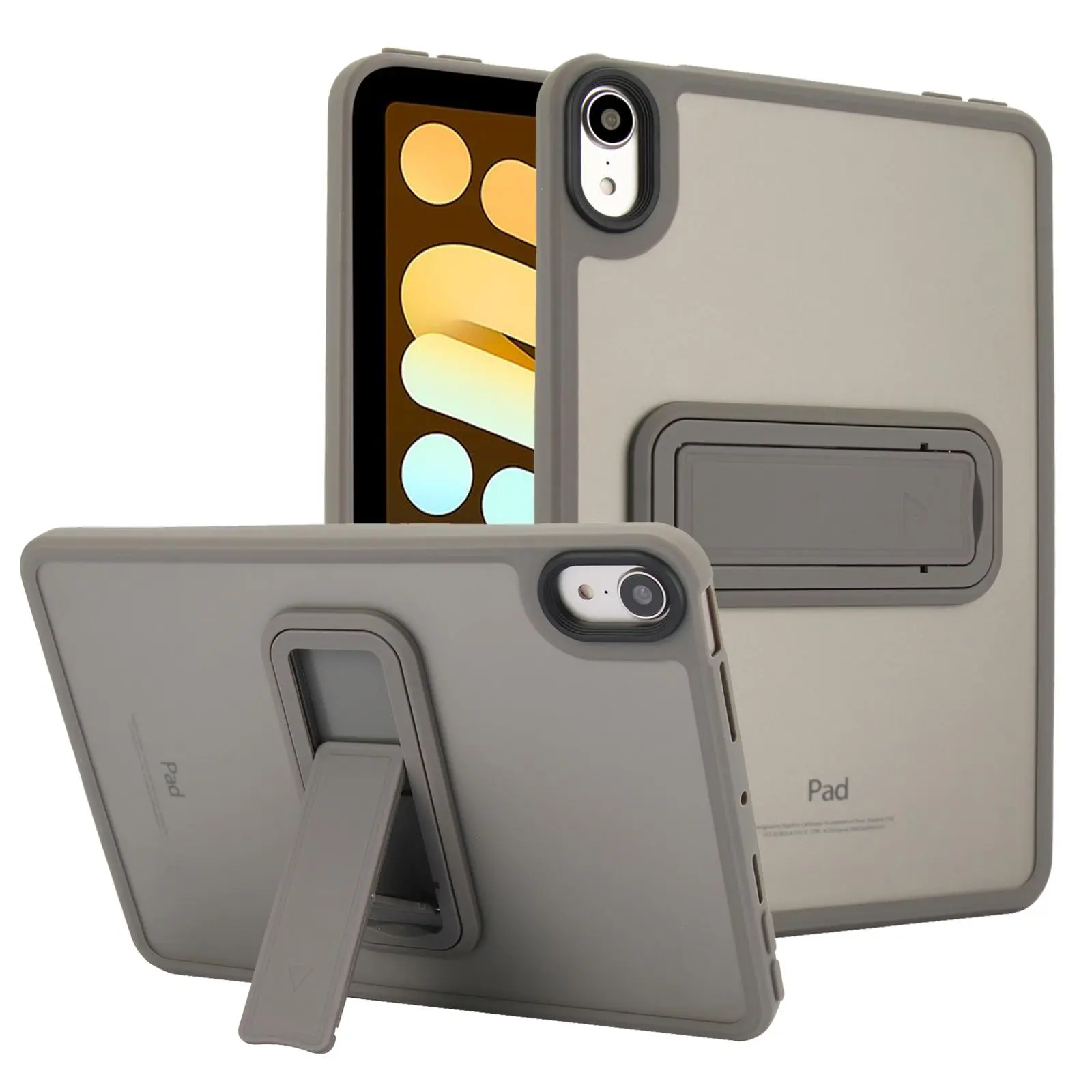 Sanded transparent iPad Mini tablet protective case with stand | Suitable for iPad Mini 4/5/6/7 (7.9 inches and 8.3 inches) shockproof protective cover | Anti-slip and scratch-resistant casing