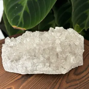 Clear Quartz Cluster Statement Crystal Specimen High Sparkle Multi Point Formation Raw Unpolished Natural Master Healer Amplifies Energy Intentions Enhances Clarity Focus
