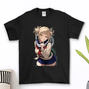 Himiko Toga Tee for My Hero Academia Fans – Stand Out with Killer Style & Anime Vibes That Scream Personality Casual Cotton Fabric Menswear Top Classic Hem Original