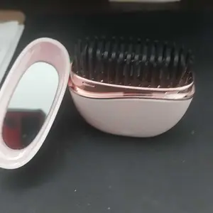 Mini Portable Cordless Hair Straightener in Pink, Smooths Hair, Shiny Hair, Safe and Gentle on Scalp, Type-C Rechargeable, Portable, Ideal for Christmas Gift