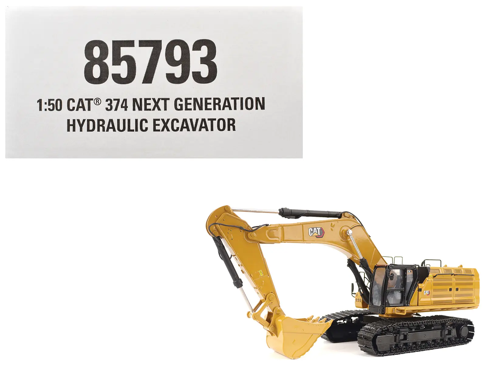 CAT Caterpillar 374 Hydraulic Excavator Yellow "High Line" Series 1/50 Die Cast Model by Diecast Masters