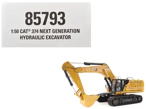 CAT Caterpillar 374 Hydraulic Excavator Yellow "High Line" Series 1/50 Die Cast Model by Diecast Masters
