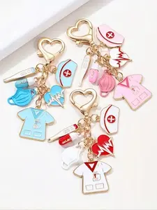 Nurse Doctor Theme Alloy Pendant, Keychain, Women's Decorative Charm with Buckle, Perfect Gift for International Nurses Day