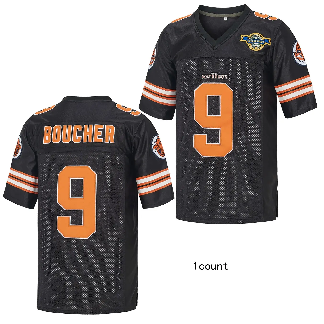 Football Jersey for Men, Embroidered Bobby Boucher #9 Mud Dogs Movie Replica, Breathable Polyester Athletic Sports Wear, Jersey Shirts, Embroidered Jerseys