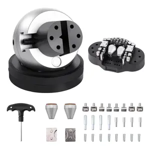 VEVOR Ball Vise, 5" Engraving Setting Tool, 360° Rotation Engraving Block Vise, 35 PCS Attachment Jewelry Engraving Block Tools Standard Block for Gemstone Inlay and Small-Scale Engraving