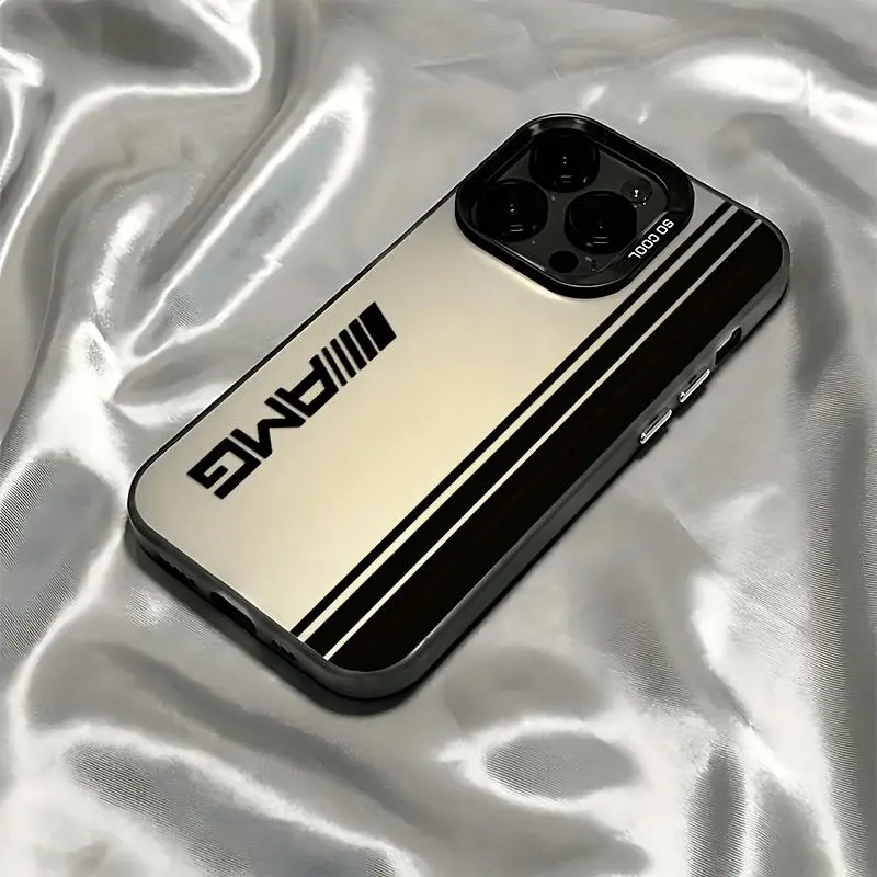 Luxury AMG TPU Protective Cellphone Case - Skinny, Shockproof, Comfortable Grip Customized Shell for iPhone 1-17 Pro Max Plus, Handheld Device Protection, Stylish Mobile Accessory Gift