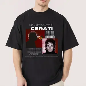 Gustavo Cerati Crimen Vintage Comfort Color Graphic Tee Ring Spun Cotton Casual Soft Washed T-Shirt Trendy Tops Perfect Gift