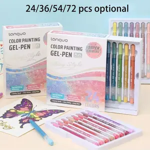 24 Colors Glitter Painting Pen (1 Box), 1.0mm Bullet Tip Marker Pen, Coloring Markers, Art Marker Pens, Art Craft Supplies, Art Supplies for Card Making, Diary, Painting, Crafts Art Supplies
