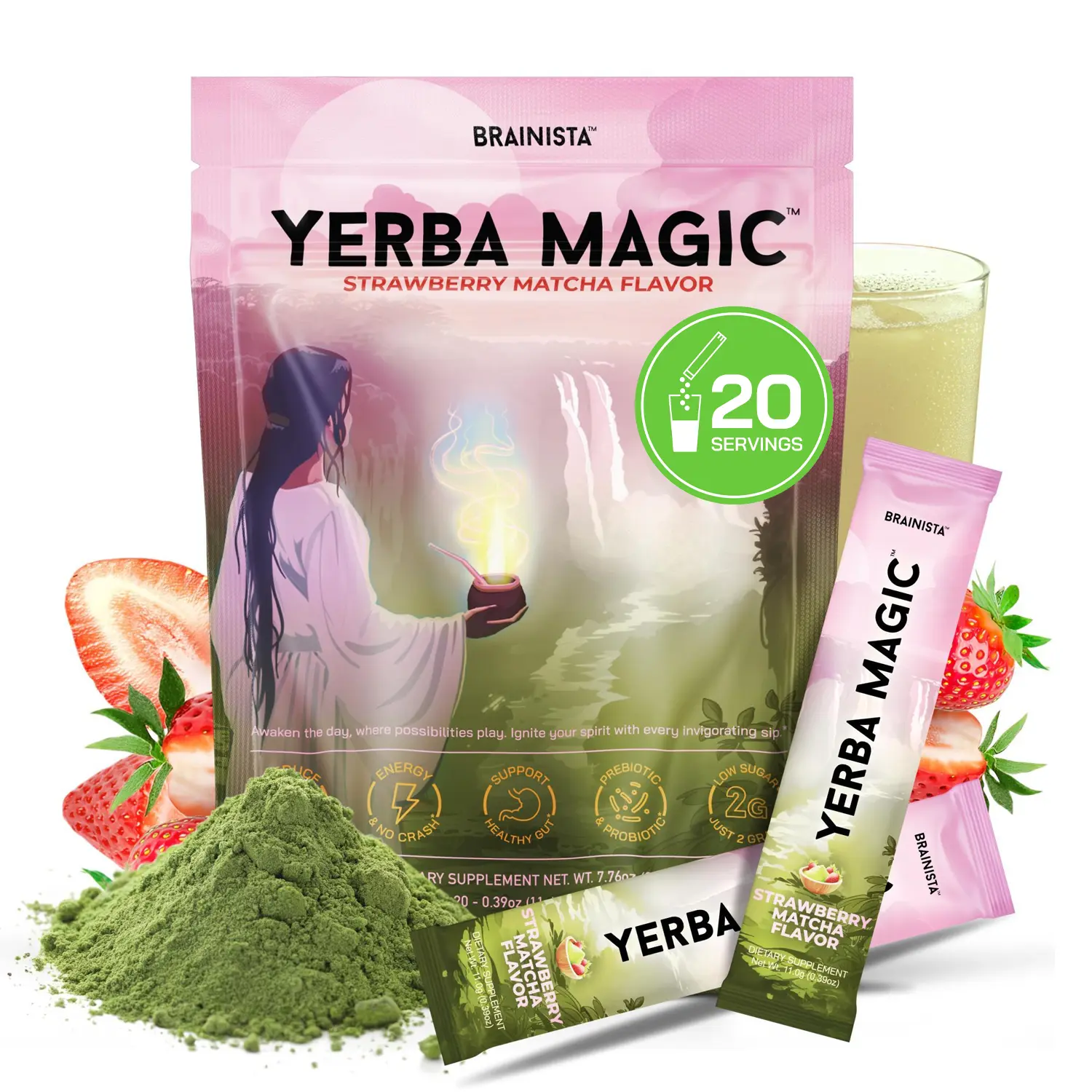 Strawberry Matcha - 20 Servings
