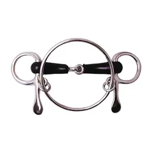 212 MAIN Dexter Half Cheek Rubber Racing Bit - Jacks 25408-4-3-4, 4.75 in. Rubber Material Equestrian Supplies