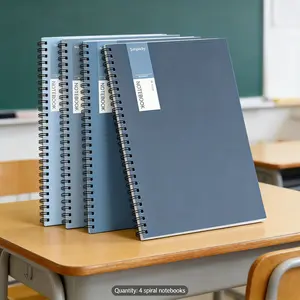 4-Pack A5 Spiral Notebooks Gradient Blue Series, Ideal for Students & Office Use, Durable Writing Notebook Set, Writing Stationery