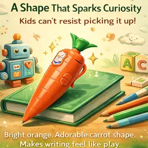 Judy & Nick Carrot Voice Recorder Electronic Sound Toy Can Write Graffiti Ballpoint Pen Novelty Voice Recorder Pen Gift Kids Carrot Recorder Toy Ballpoint Pen Writing Tool with 20s Playback Feature for Children Learning