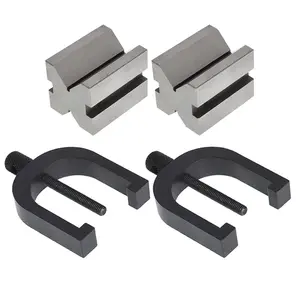 V-Block And Clamp Set Hardened Steel 90 ° Angle 1-5/8" x 1-1/4" x 1-1/4" Hardware Industrial