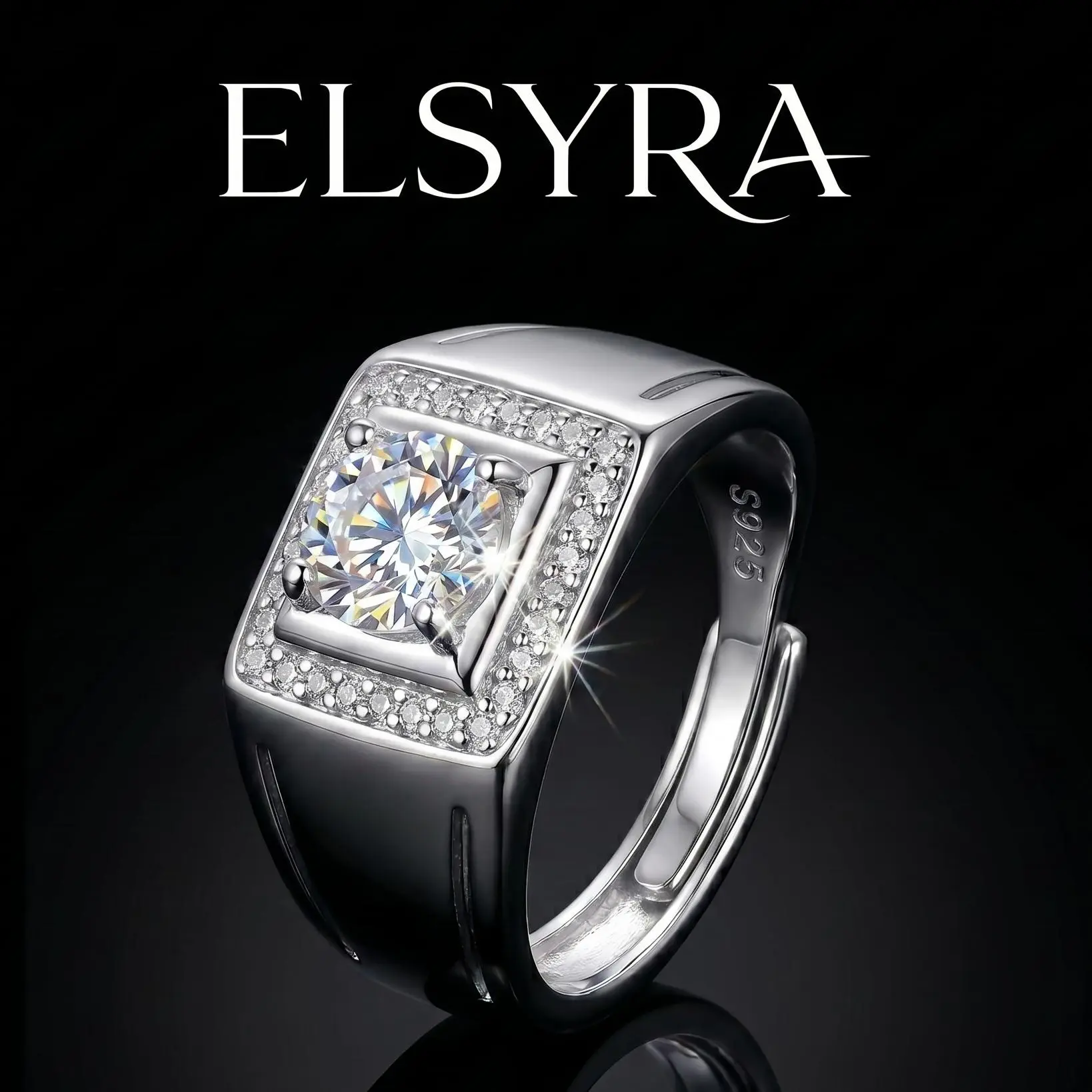 S925 Sterling Silver Ring Elegant business casual style Ring Perfect for men,a Minimalist professional look,Square Nugget Silver real rings - Stylish Gift for Graduation & Birthday,Timeless Jewelry for Modern Gentlemen hypoallergenic Bold Mens