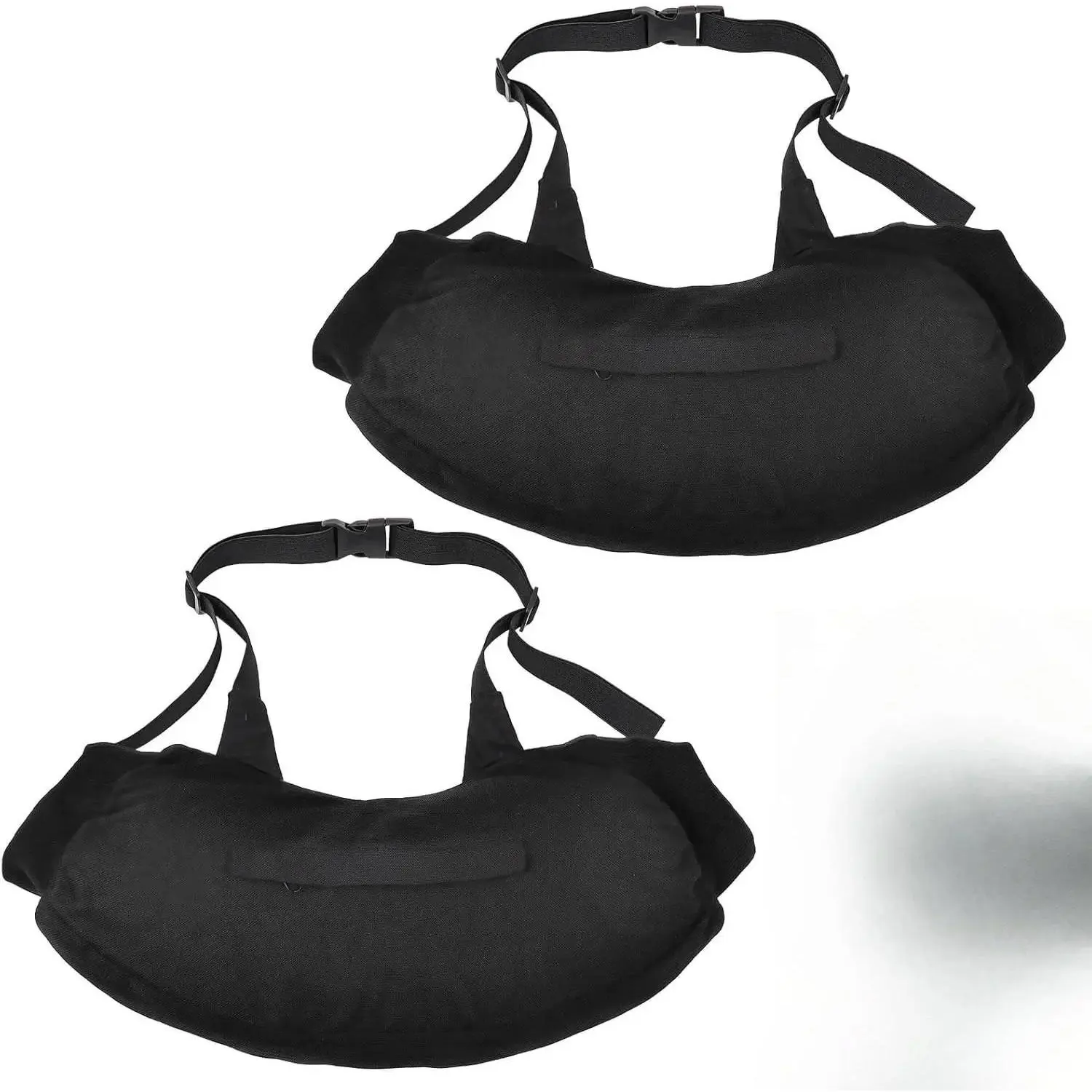 2 Pcs Football Hand Warmer Pouch, Football Warmer Bag Black HandWarmer Pouch Hand Muffs with Zipper Pocket and Adjustable Strap for Football, Soccer, Golf, Fishing, Winter Outdoor Walk