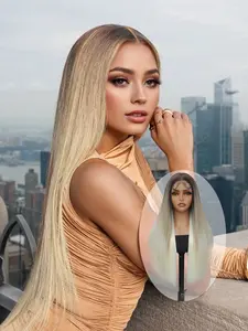 Lehanhair 28 Inch 13X6 LaceFrontal Synthetic Wig, Extra Long Straight Hair, Natural Hairline, No Bangs, 28 Inch Lace Front Wig for Women Halloween, Christmas, Black Friday, Birthday Party, Costume Party, Festival Daily Use, Glueless Frontal Wig