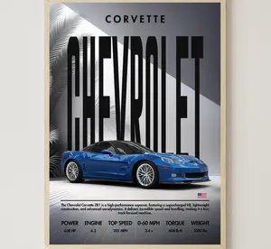 Chevrolet Corvette ZR1 - Art Print Home Decor - Super Car Poster - Gift For Him - POSTER NO FRAME