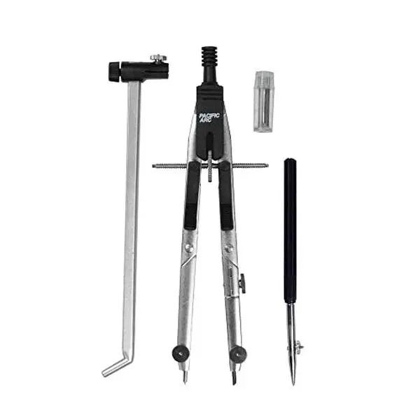 Pacific Arc Pro Series: Jet Bow Drafting Compass w/Ruling Pen & Extension Bar - Double Break Legs - Made in Germany