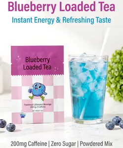 Blueberry Flavor Loaded Tea -  10 Sachets I 24ozSummer WinsCaffeinated Flavored Hydration PowderBeverage Mix  Easy to Mix