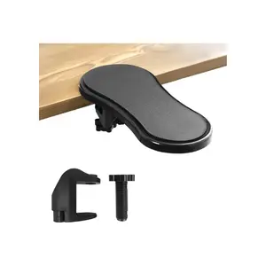 Computer Arm Rest for Desk Extender, Adjustable Rotating Armrest Desk Holder, Ergonomics Wrist Support Pad, Elbow Rest Bracket Shelf for Mouse & Keyboard for Home & Office (11.4 * 5.5 Inch)