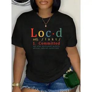 100% Cotton Loc'd Definition Funny T-Shirt Unisex Classic Comfort Tee Tops Oversized Crew Neck T Shirts