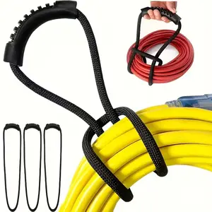 3-Piece Storage Strap Set with Handles, Extension Cord Organizer, Hose Holder, Air/water Tube Keeper for Home, Garage, Boat, RV