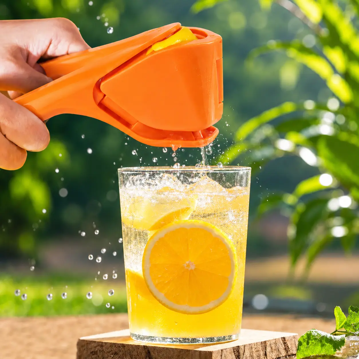 Manual Citrus Juicer - Reusable Plastic Kitchen Utensil, Compact Portable Hand Squeezer for Lemon, Orange, Lime, Easy-Clean Home Use Fruit Juicer for Fresh Juice