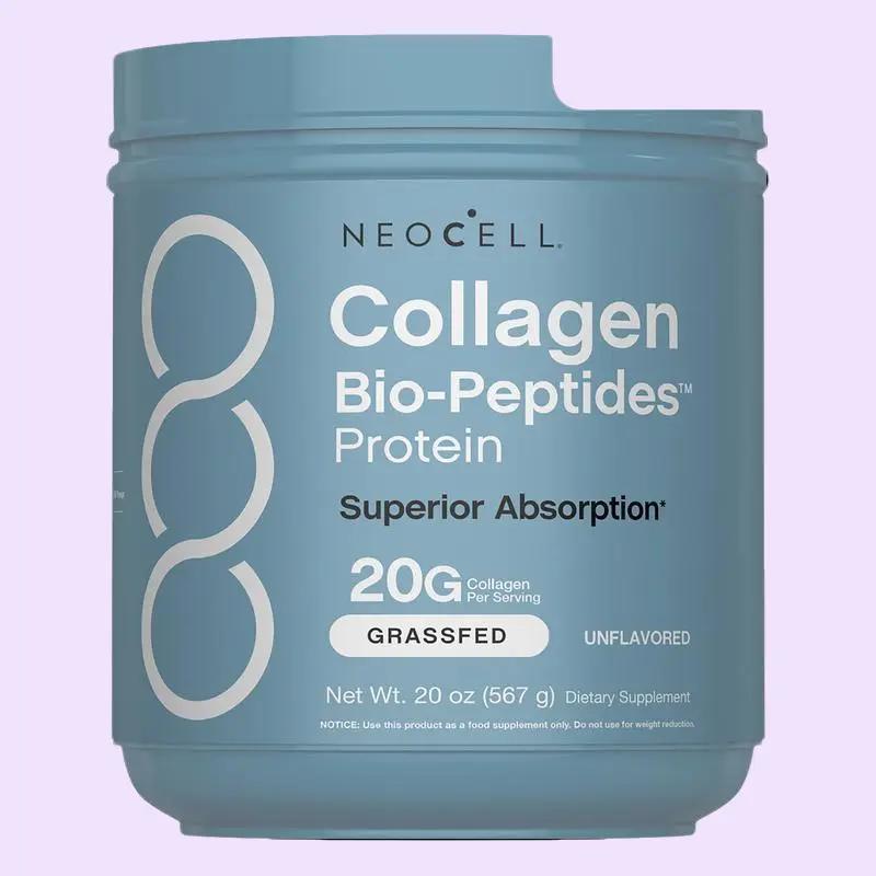 NeoCell Multi Collagen Advanced Bio-Peptides Powder 20oz Grassfed Protein Supplement with 18 Essential Amino Acids for Superior Absorption & Healthy Skin Joints