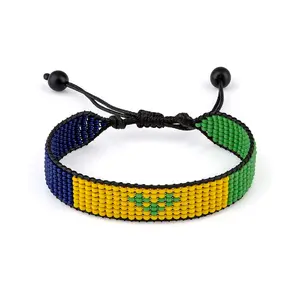 St. Vincent and the Grenadines Flag Bracelet: Adjustable, Unisex Boho Style Bracelet