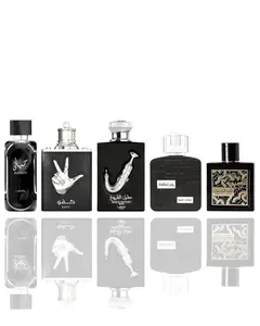 Lattafa Men's 5-Piece Arabian Fragrance Multi-Pack Bundle - Arabian, Citrus Spicy Scents: Hayaati, Kafu, Ishq Al Shuyukh, Ramz Silver, Qaed Al Fursan, Citrus Spicy Fragrance