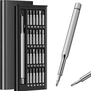 25 in 1 Mini Precision Screwdriver SeProfessional Magnetic Tiny Repair Tool Kit for Phone, Macbook, Computer, Watch, Laptop, Ring Doorbell, Eyeglass, Electronic, Screw Driver [Bearing Steel]