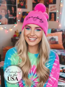 Homebody ~ Pom-Pom Beanie Stitched in the USA