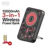 mfish E-Monster 10000mAh Lithium Battery Pack - 4-in-1 Foldable Magnetic Power Bank, 20W USB-C, Portable Fast Charging, Stand, Lightweight Mobile Charger for iPhone 17/16/15/14/13/12, Smartphones