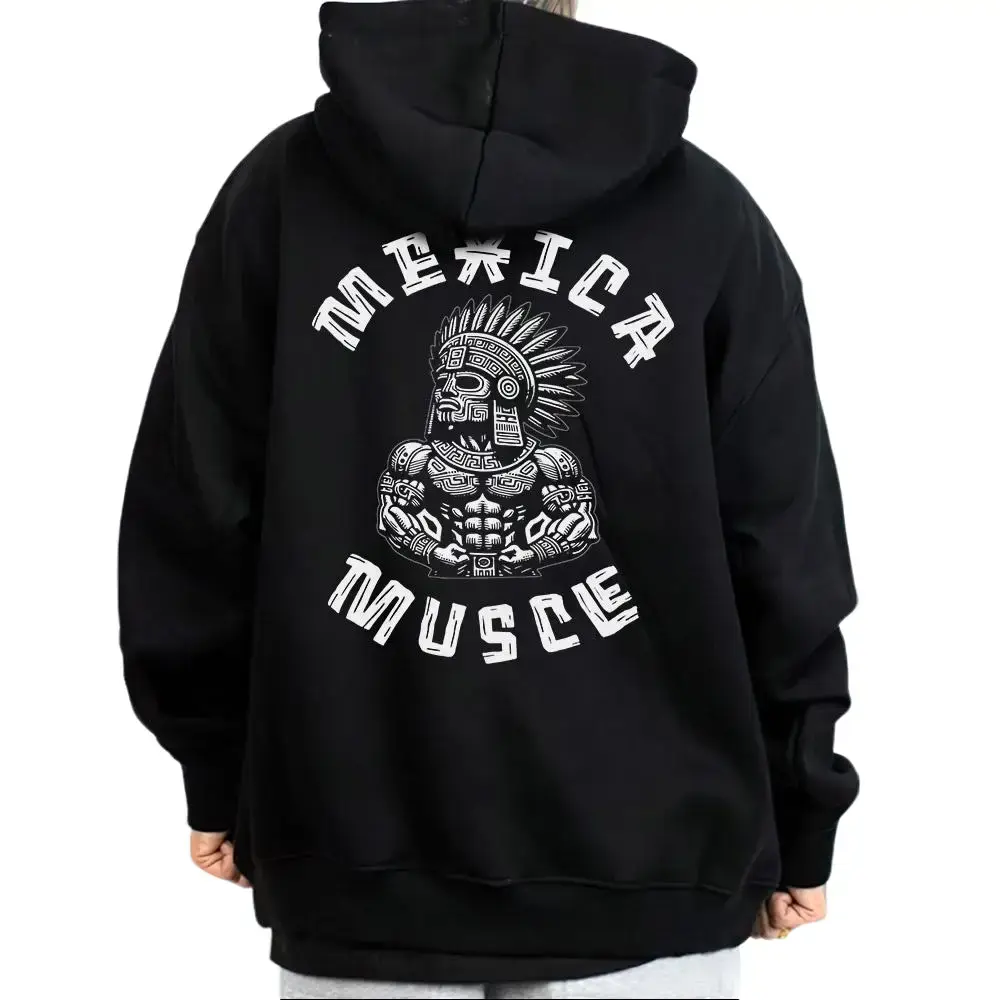 Mexica Musce Chicano Pride Clothing Unisex Hoodie Medium Heavy Sweatshirt for Men & Women Full Size S-5XL 2512 Loose Fit 50% Cotton 50% Polyester