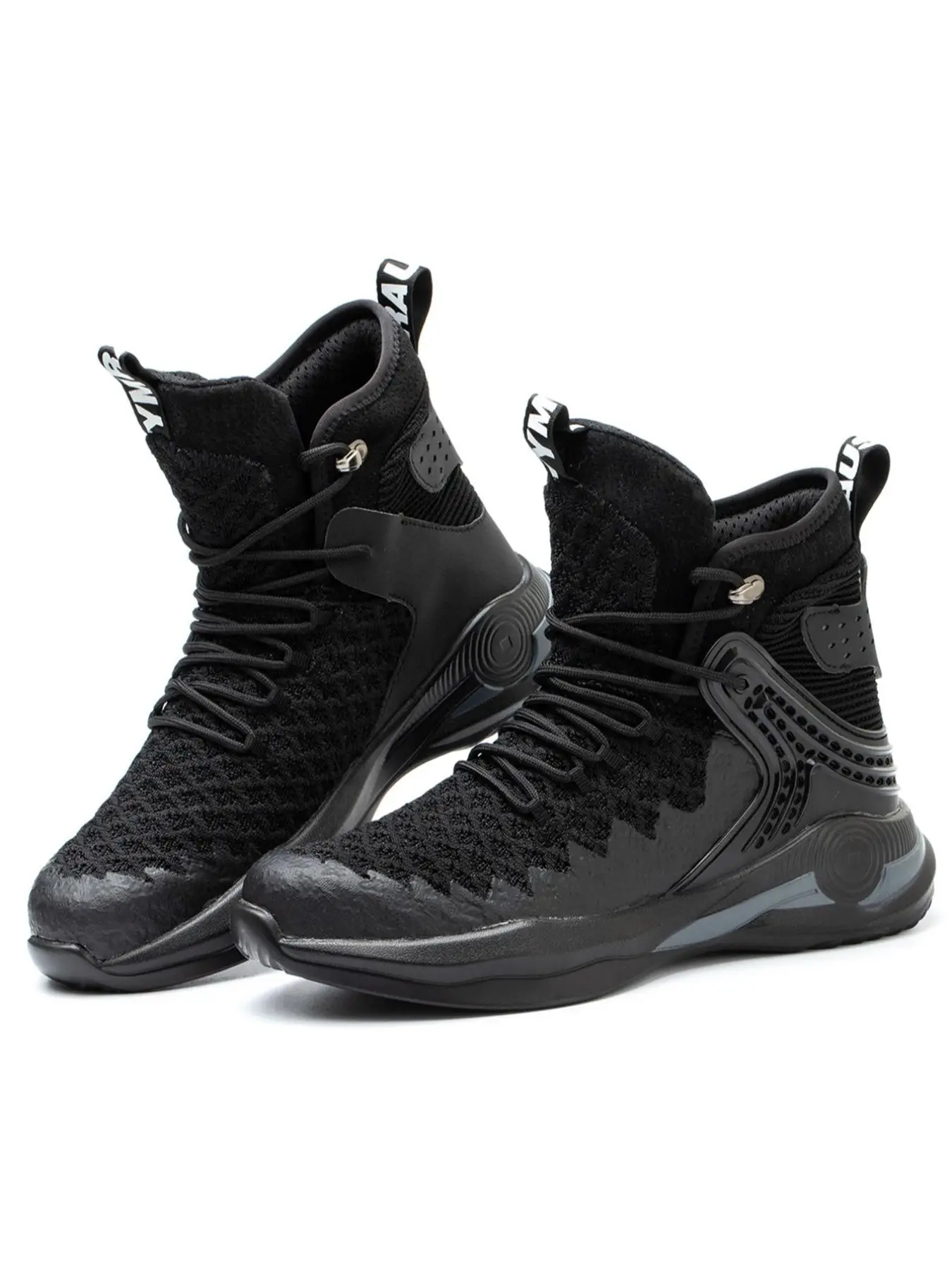 Men's Sporty Lace up Front High Top Safety Shoes, 1 Pair Warm Soft Safety Shoes Against Punctures & Cuts, Durable Work Shoes for Fall & Winter