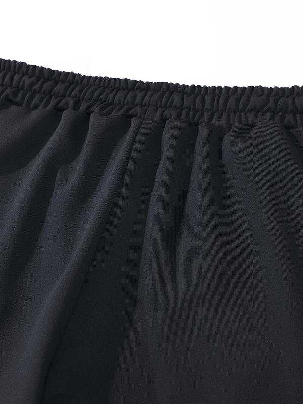 Men's Spring/Autumn Lightweight Hoodie & Jogger Set with Blessing Letter Cross Print Pattern, Stylish Casual Men's Pocket Streetwear Sweatpants with Elastic Waist & Drawstring, Perfect Gift for Him