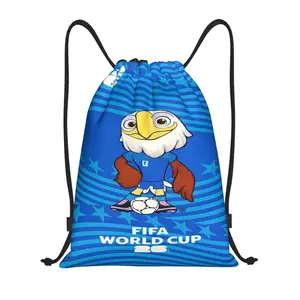 FIFA 2026 World Cup Drawstring Backpack, drawstring closure, with practical pockets, durable and casual backpack, suitable for gym use and travel (ideal gift choice) - unisex design