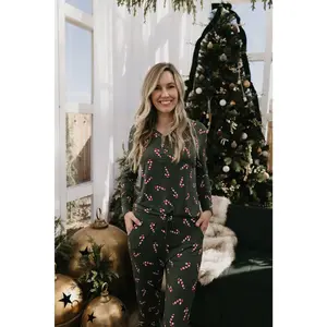 Women's Bamboo Pajamas | Candy Cane Lane
