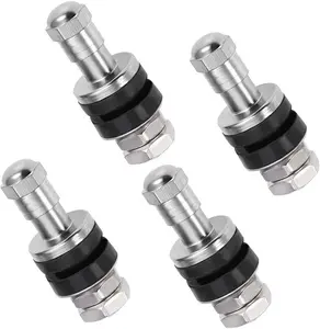 Pack of 4 Metal/Chrome Tire Valve Stems High Pressure Bolt in Valve Stem Flush Mount 502 Fits 0.453’’