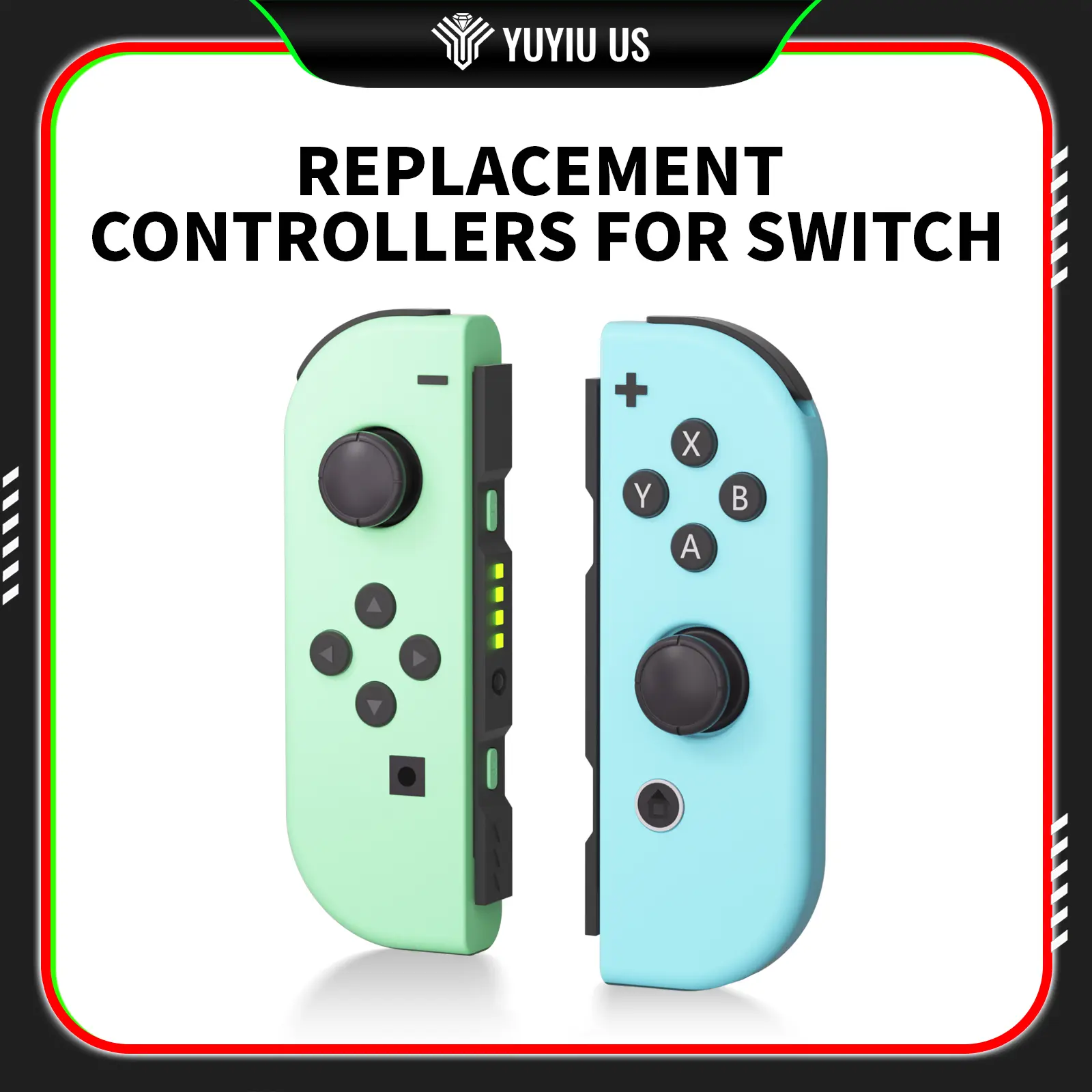 YUYIU Wireless Game Controller (L/R Joypad) Compatible with Switch/Switch OLED/Switch Lite/Switch 2, Bluetooth, Motion Control, Dual Vibration, Wake-Up Function, Left & Right Joy-Con Set,techvibes
