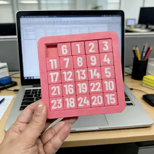 3D printed cross-border new product sliding puzzle, math Huarongdao sliding puzzle