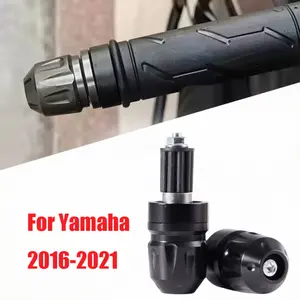 for Yamaha 2016-2021 motorcycle handlebar covers, handlebar end caps, counterweight caps, protective and aesthetic accessories. 2-Piece Pack black .