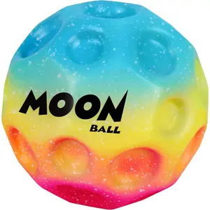 Moon Gradient Super Bouncing Ball--Extreme Bounce and Fun for All Ages--Super High Bounce Ball, Suitable for Active Play and Outdoor Games--Rainbow Ball